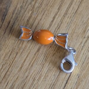 Rare Vintage Thomas Sabo Sterling Silver Orange Enamel Bon Bon Candy Charm